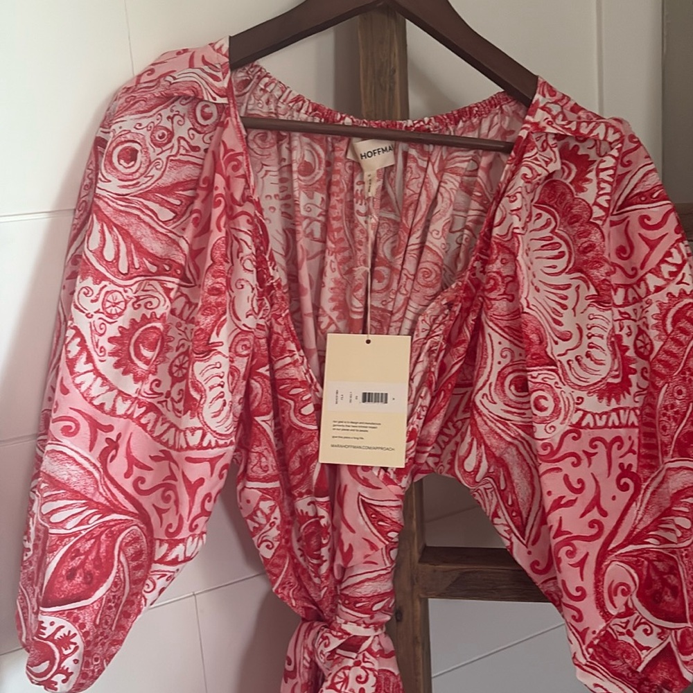 MARA HOFFMAN Fila Printed Organic Cotton-voile Midi Wrap Dress